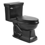 Be Unwhite Matte Black One-Piece Toilet Square Base